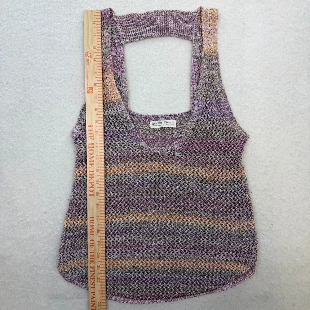 We The Free People Under The Starlight Open Back Knit Tank Top Size Medium - Picture 5 of 8